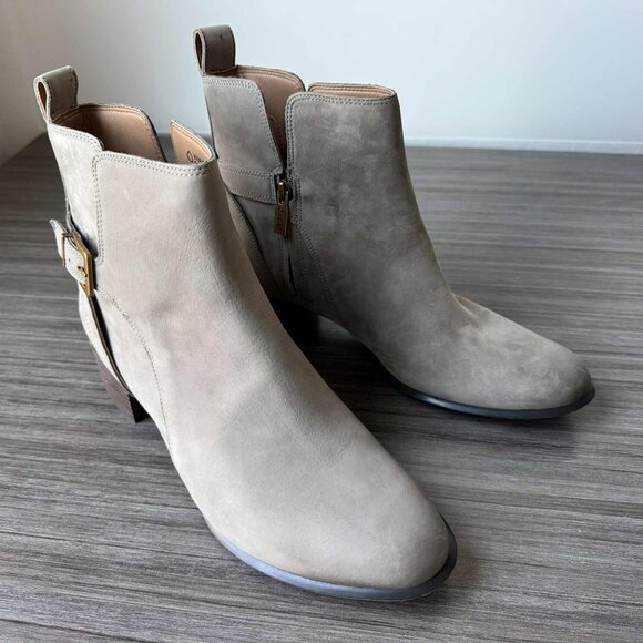 Vionic Women's Sienna Zip Up Ankle Boots Booties $180 in Stone Nubuck - Picture 8 of 12